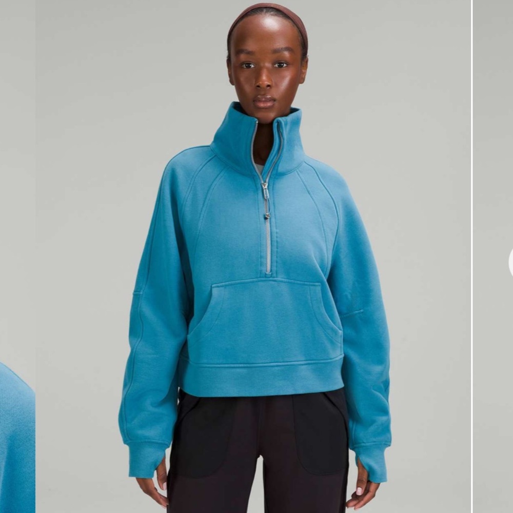 Lululemon Oversized Scuba Half Zip Sweatshirt - Size M/L - Oceanic Blue